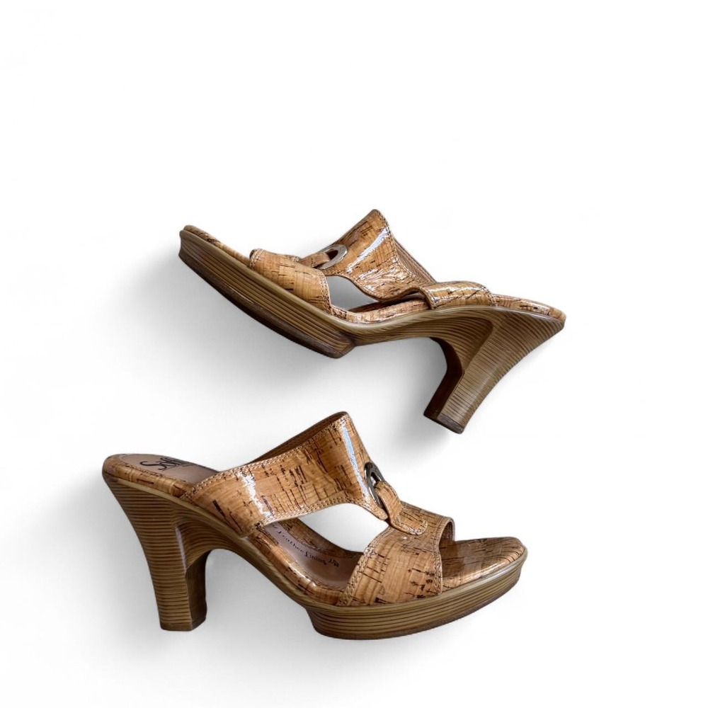 Sofft Cork Print Platform Heels